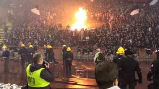 Crvena Zvezda  Partizan Beograd 20131102  Grobari burned Marakana 12 mins long video VI [upl. by Ydnac]