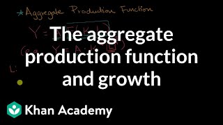 The aggregate production function and growth  APⓇ Macroeconomics  Khan Academy [upl. by Lovato]