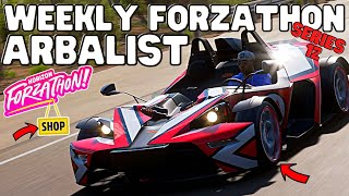 Forza horizon 5How to complete Weekly forzathon challenges ARBALISTForzathon shopseries 12 [upl. by Whitelaw]