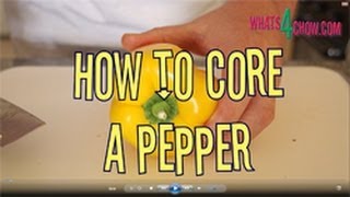 How to Core a Pepper  The quickest cleanest and easiest way to core and seed a pepper [upl. by Bianka]