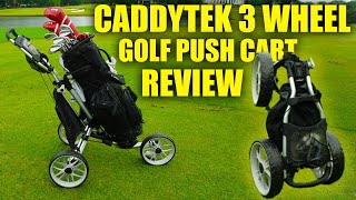 CADDYTEK CADDYLITE 11 5 V3 DELUXE GOLF PUSH CART REVIEW SUPERLITE DELUXE LIGHTWEIGHT [upl. by Nic]