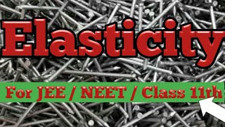 Elasticity Complete Lecture For JEE  NEET  Class 11 Students [upl. by Koa172]