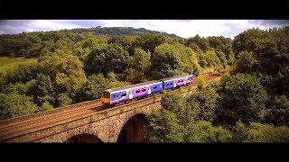 Drone Footage Cinematic Marple Goyt Viaduct Trainline Bridge Roman Lakes Erik Satie Gymnopédie No1 [upl. by Swainson]