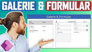 Galerie mit Bearbeitungsformular auf einem Bildschirm  Power Apps [upl. by Nosreme]