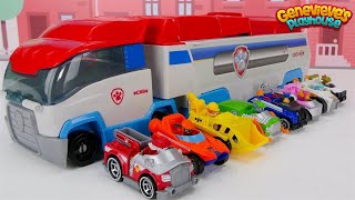 Toy Learning Video for Kids  Paw Patrol True Metal Vehicles Biggest Race [upl. by Postman]