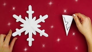 Cómo hacer un copo de nieve de papel en 5 minutos Simple [upl. by Sivam]