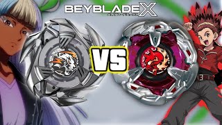 ADU GASING BEYBLADE X  WEISS TIGER VS HELLS CHAINBeyblade X Indonesia [upl. by Ahsenod449]