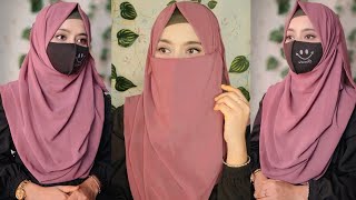 Easy School Hijab Tutorial With And Without Niqab  Simple Hijab Styles For School College Girls [upl. by Weiner195]