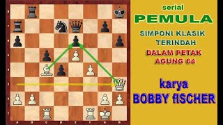 Partai Fenomenal Bobby Fischer vs Boris Spassky game 6 Pembukaan gambit menteri [upl. by Eillom]