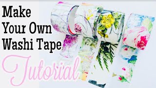 How to Make DIY Handmade Napkin Washi Tape EASY SIMPLE TUTORIAL Lace Covered Skies [upl. by Enovahs]