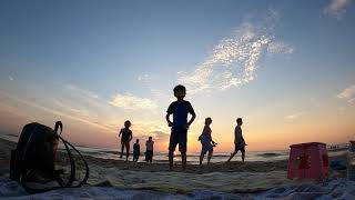 Sunset at Noordwijk beach in The Netherlands  Get lost in the crowd  Musicbed [upl. by Norit435]