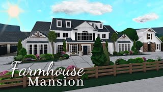 BLOXBURG Farmhouse Mansion House Build Roblox Realistic Home [upl. by Earl]