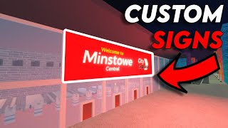 HOW TO MAKE CUSTOM SIGNS Roblox Itty Bitty Railway [upl. by Homans]