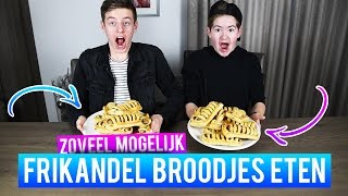 ZOVEEL MOGELIJK FRIKANDELBROODJES ETEN [upl. by Crescantia]