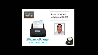 ScanHacks – Scan to Word in Microsoft 365 with ScanSnap iX1600 [upl. by Kenti]