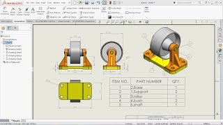 SolidWorks Tutorial Caster wheel [upl. by Avehs]