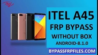 Itel A45 FRP Unlock Oreo With SP Flash Tool Bypass FRP [upl. by Sparke]