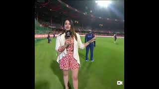 Hot Mayanti Langer Binny Superover Vivo IPL 2019 FinaleStuard Binny Wife Host [upl. by Homer709]