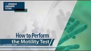 How to Perform the Motility Test [upl. by Nauqet]