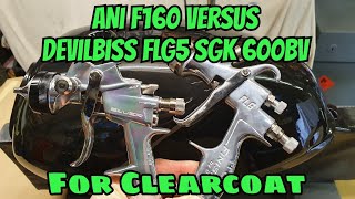 ANI F160 V FLG5 Devilbiss SGK 600BV For Clear Coat Lacquer [upl. by Nahaj]