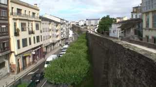 quotRoman Walled City from the 3rd Century ADquot Lugo SPAIN UNESCO World Heritage Site [upl. by Oicinoid]