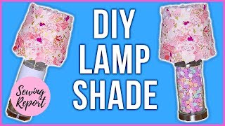 DIY Fabric Lampshade FT Terial Magic ✂️ EASY CRAFT PROJECT  SEWING REPORT [upl. by Darsey33]