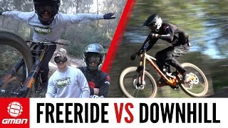 Freerider Vs Downhill Racer [upl. by Yrmac]