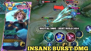 Eudora Insane Burst Damage 100 Broken  Build Top 1 Global Eudora  MLBB [upl. by Assenna]