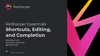 Shortcuts Editing Completion  ReSharper Essentials [upl. by Eyak]