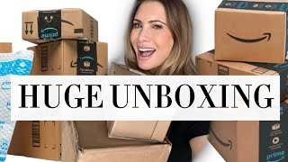 My BIGGEST unboxing haul Amazon fashion haircare skincare etc [upl. by Natassia]