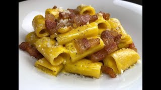 RIGATONI ALLA CARBONARA CUCINANDOMELAGODO [upl. by Nesyaj]