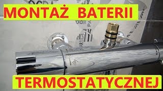 Montaż baterii termostatycznej prysznicowej i deszczownicy Hansgrohe [upl. by Gunther]