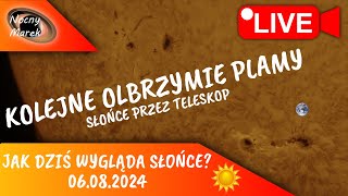 🌞🔭 Obserwujemy Słońce z potężnymi plamami Nowy obszar aktywny już się pojawił LIVE 239 [upl. by Nailij]