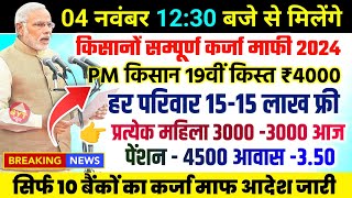 kisan karj mafi 2024  kcc loan mafi  pm kisan 19th kist Installment date 2024  pm kisan 19 kist [upl. by Oibesue597]