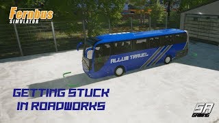 Getting Stuck In Roadworks  Fernbus Simulator EP2 [upl. by Ahsoek]