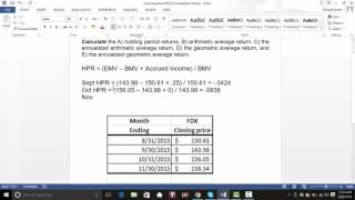 Calculating HPR Arithmetic and Geometric Averages [upl. by Florin267]