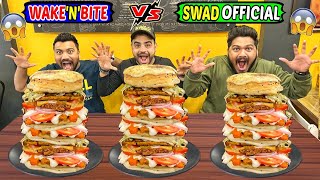 WORLD’S BIGGEST BURGER EATING COMPETITION  WIN amp GET UNLIMITED BURGERS FOR MONTH ft Swadofficial [upl. by Leona]