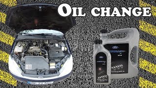 How to do an oil change  2001 Ford Focus TDDI [upl. by Nahc]