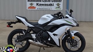 7799 2017 Kawasaki Ninja 650 ABS Pearl Blizzard White Overview and Review [upl. by Gisela]