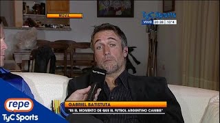 Gabriel Batistuta quotEl fútbol argentino es un desastrequot [upl. by Drawyah748]