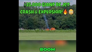 Massive 35000 RC Jet Crash amp Explosion Disaster 😱🔥 [upl. by Vladamar366]