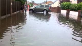 Canvey island floods 240813 [upl. by Easlehc]