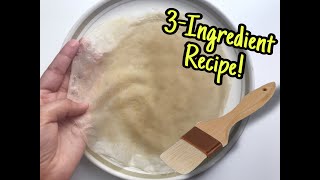 EASIEST 3INGREDIENT LUMPIA WRAPPER RECIPE  EGG ROLL WRAPPER [upl. by Yennor]