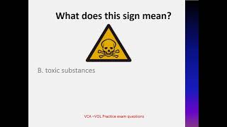 VCA VOL examquestions signs practise 1 in English [upl. by Karel62]