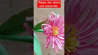 Paper flower making ideas llshorts tranding flower youtube [upl. by Eelarat]