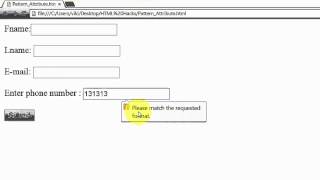 HTML Hacks  PATTERN Attribute to validate the input field and to limit the value in input field [upl. by Mitzl263]