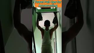 Towel Pull Ups for Armwresling 💯 eddiehall armwrestling propanjaleague eastvswest [upl. by Carnay]