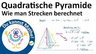 Quadratische Pyramide Streckenberechnung [upl. by Beverley]