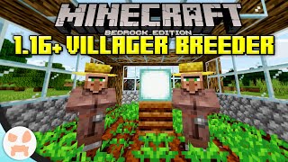 Minecraft Bedrock 116 EASY VILLAGER BREEDER TUTORIAL [upl. by Lehcar]