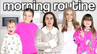 Our Family’s CRAZY New Morning Routine 4 Kids  Family Fizz [upl. by Aleirbag]